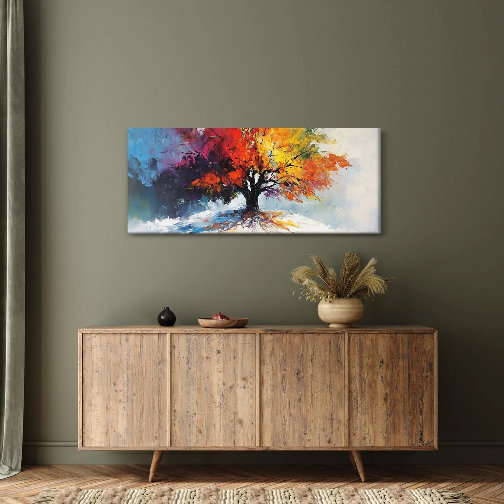 Tablou - Copac multicolor (120x50 cm)