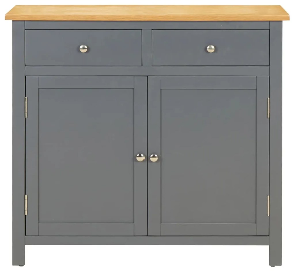 288637 vidaXL Servantă, 90x33,5x83 cm, lemn masiv de stejar