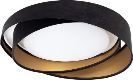 Plafonieră LED dimabilă SM GALAXY M, 24W, 230V, Ø 55 cm, negru/auriu + telecomandă inclusă