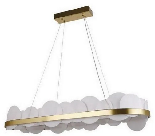 Lustră LED dimabilă pe cablu LED/50W/230V 3000-6500K auriu + telecomandă