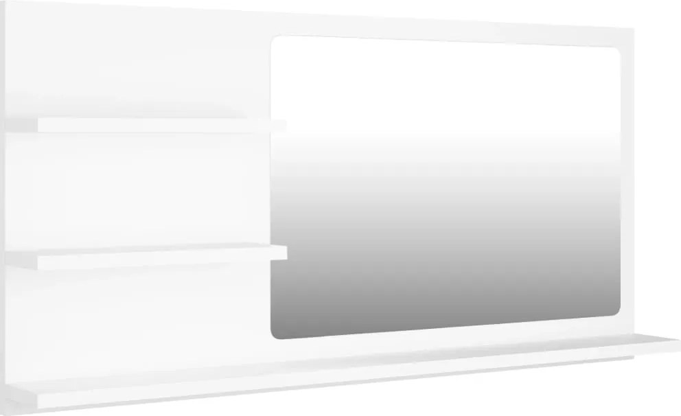 vidaXL Oglindă de baie, alb, 90 x 10,5 x 45 cm, PAL