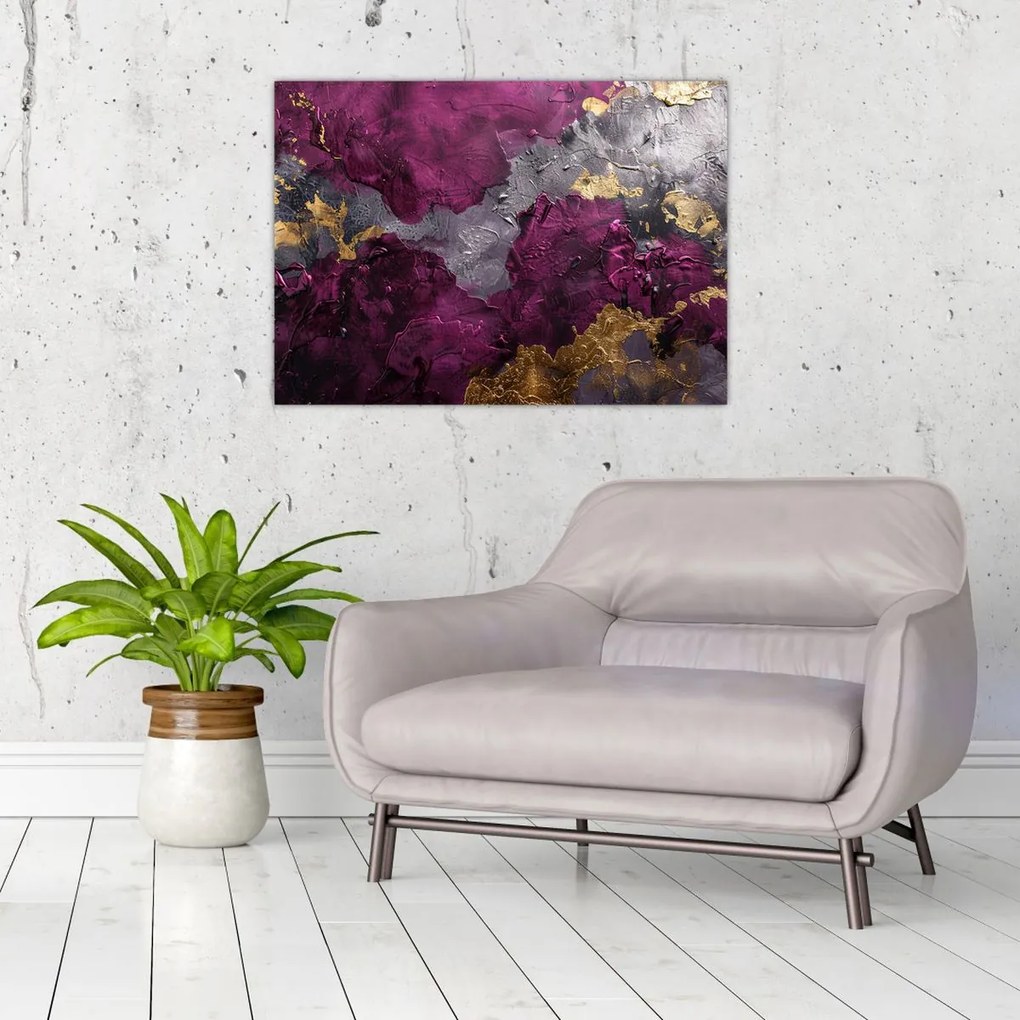 Tablou pe sticlă - Texturizarea abstracției (70x50 cm)