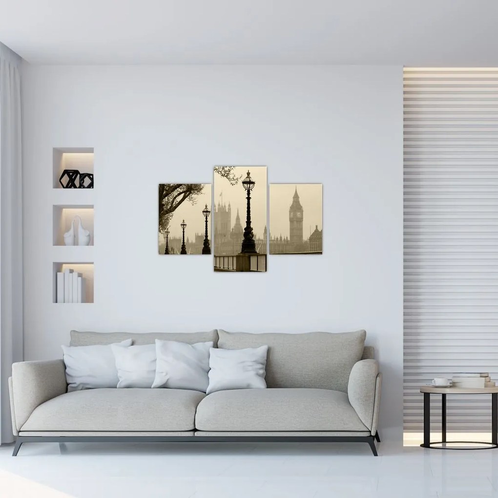 Tablou - Londra în ceață, Anglia (90x60 cm)