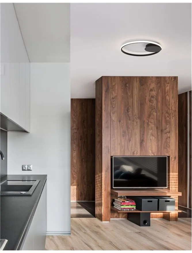 Lustra LED aplicata design modern circular FULINE negru NVL-9348073