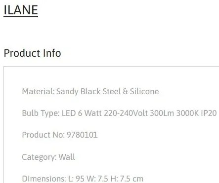 Aplica de perete lumina ambientala LED ILANE