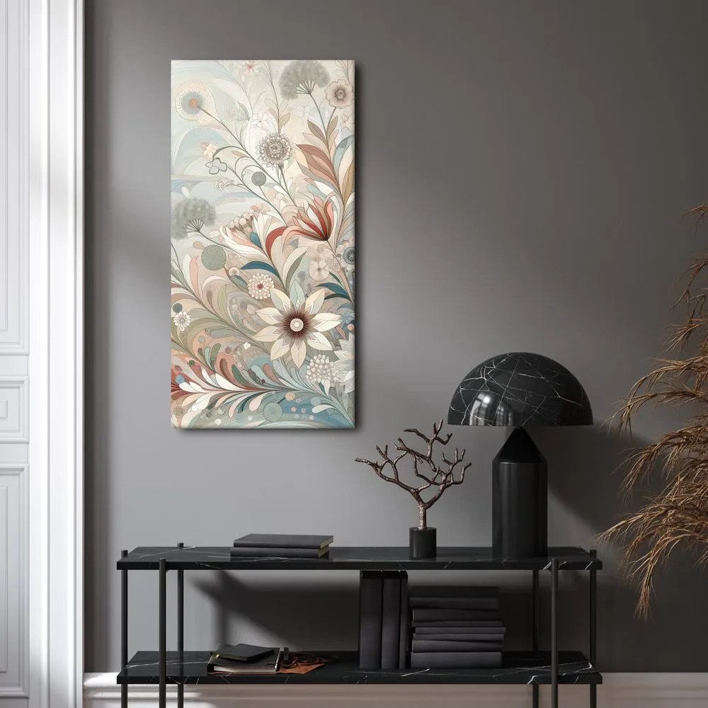 Tablou flori delicate în tonuri pastel