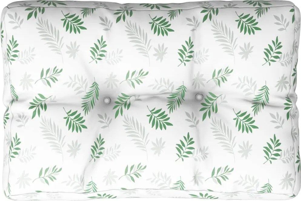 vidaXL Pernă de paleți, model frunze, 60x40x12 cm, textil