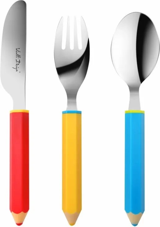Set 3 tacâmuri pentru copii Vialli Design Pencil