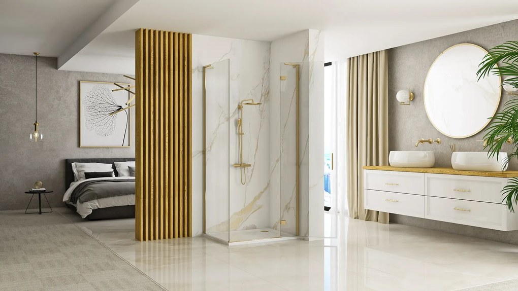 Cabina dus Hugo Auriu Periat 100x90cm, Rea