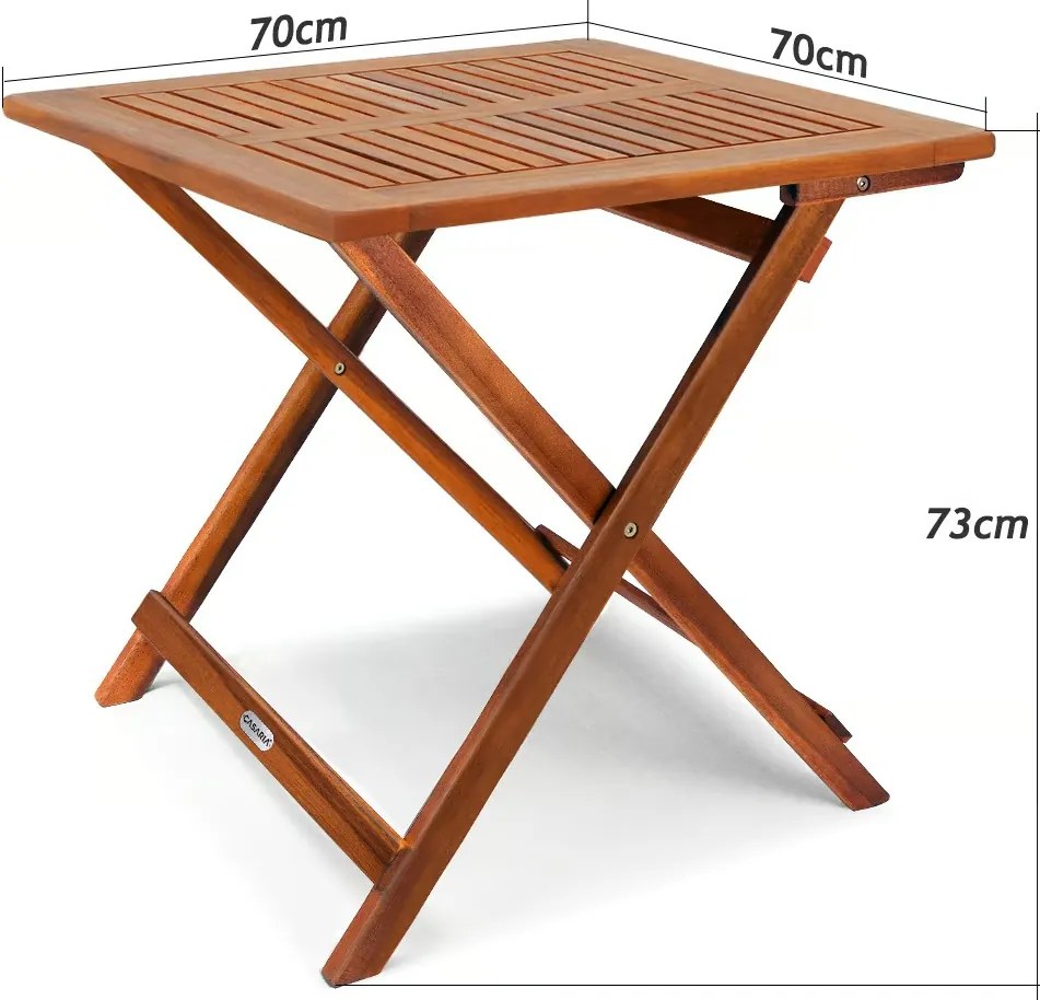 Set de mobilier SYDNEY, 3 piese, lemn natural Casaria