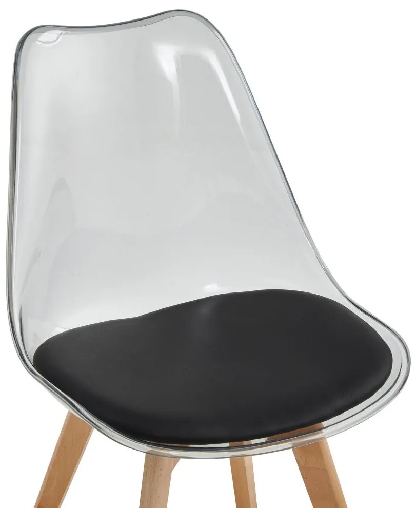 Scaun sufragerie Bralla 2 (transparent + fag + negru) . 1116240