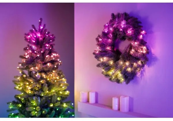 Twinkly GD20P4425P00 - Ghirlandă LED RGB reglabilă 50xLED, pr. 60 cm, Wi-Fi