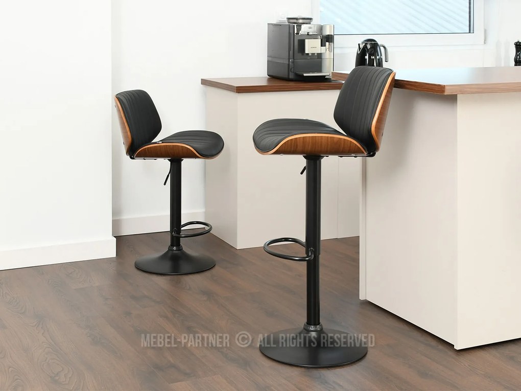 Scaun Hamand (nuc închis + negru). Promo -9%. 1110618