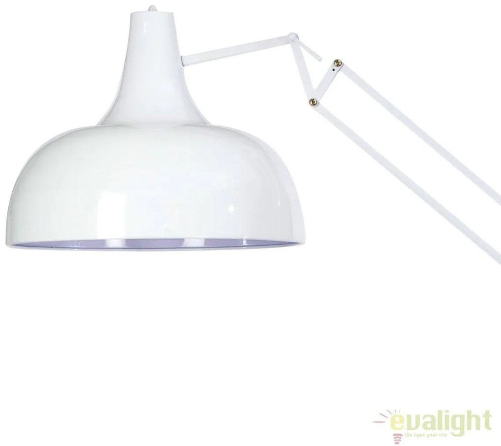 Lampadar, lampa de podea moderna, brat articulat, finisaj alb, GIANT-XL-W MUNO Design
