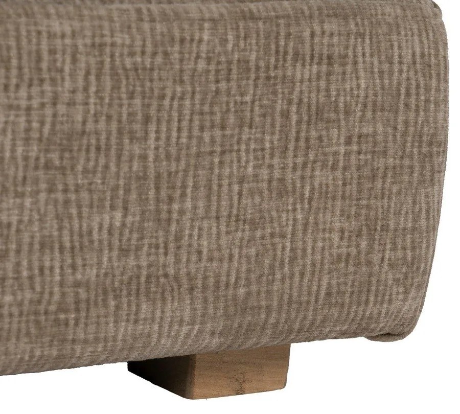 Fotoliu bej extensibil cu tapițerie din chenille – Ixia