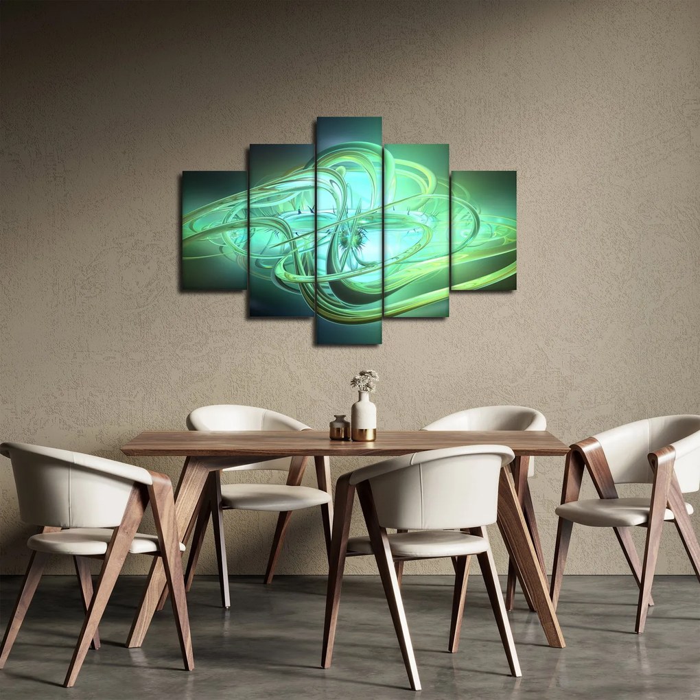 Tabloul cu abstracție verde (150x105 cm)