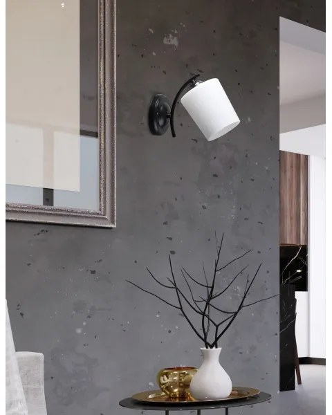 Lampă de perete ESNYR 1xE27/40W/230V negru/alb