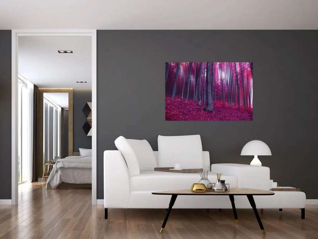 Tablou - Pădurea roz (90x60 cm)
