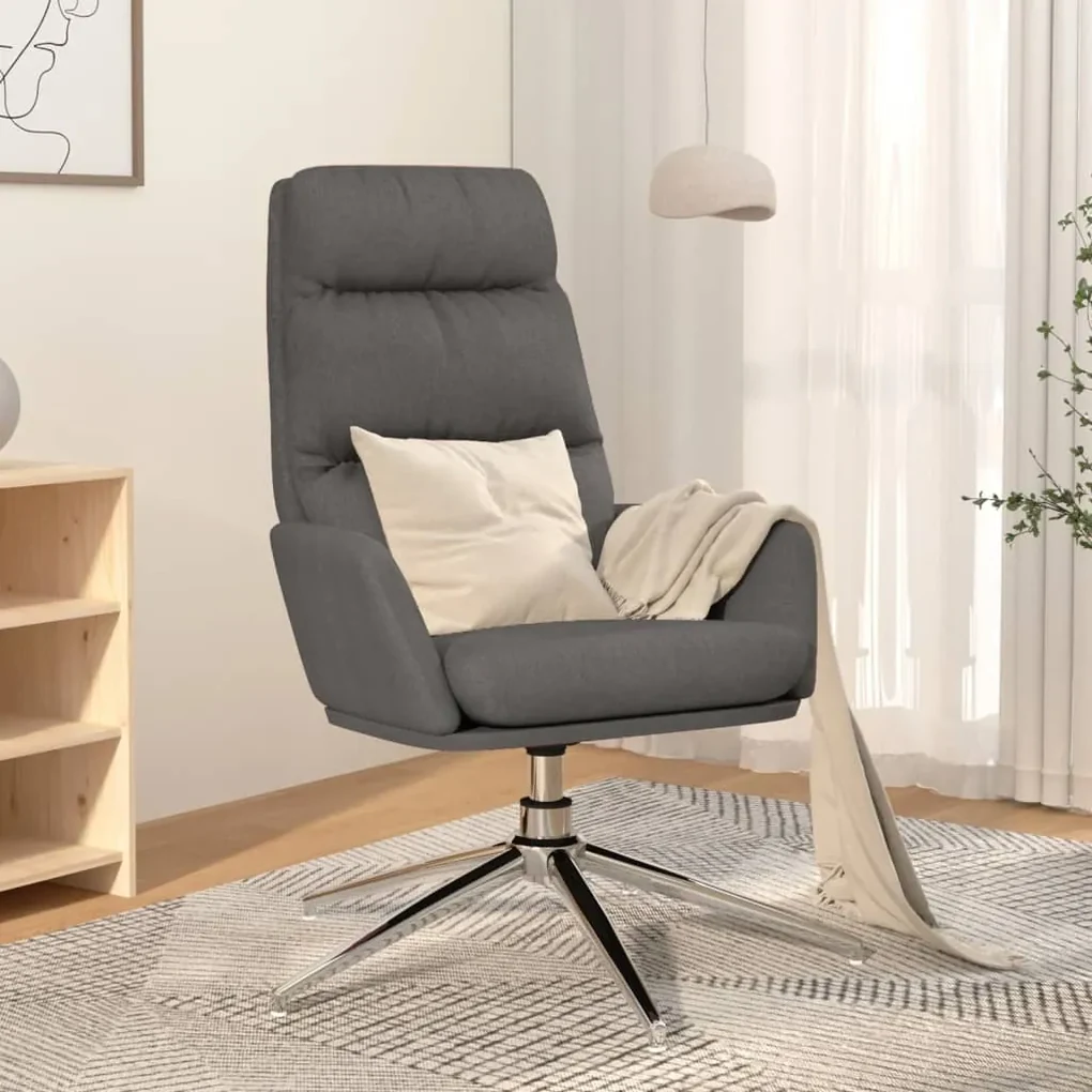 341130 vidaXL Scaun de relaxare, gri deschis, material textil