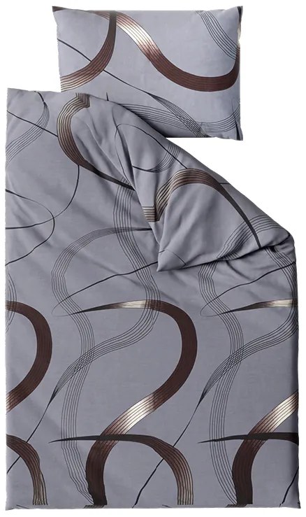 Lenjerie din bumbac PLAVA gri Dimensiune lenjerie de pat: 70 x 90 cm | 140 x 200 cm