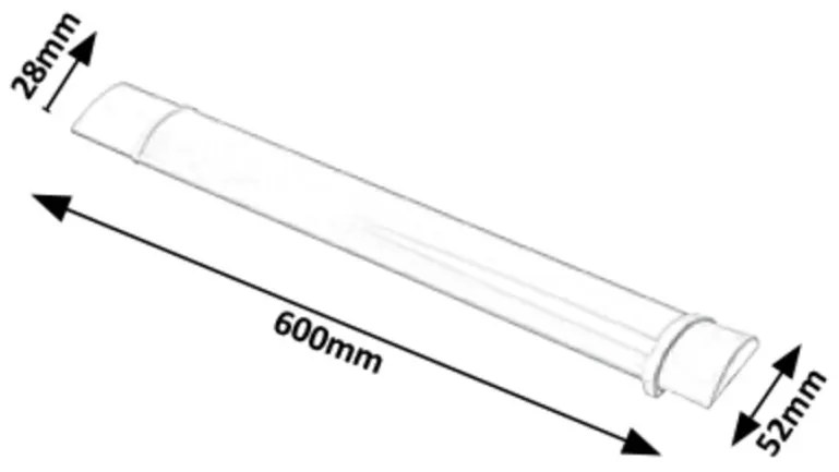 Lampa LED aplicata de mobila bucatarie / oglinda baie IP65 Drop Light 60cm