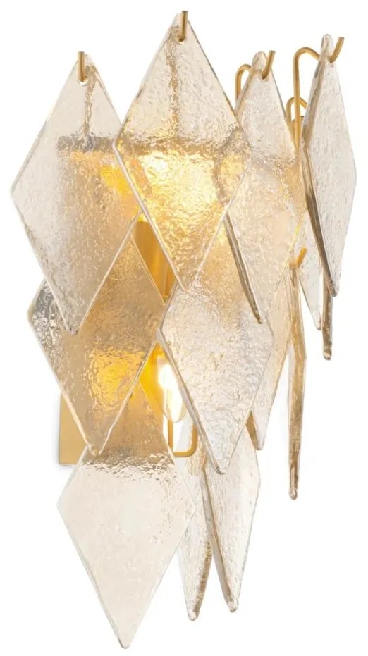 Aplica de perete LUX, Sticla Realizata Manual, Rhombus