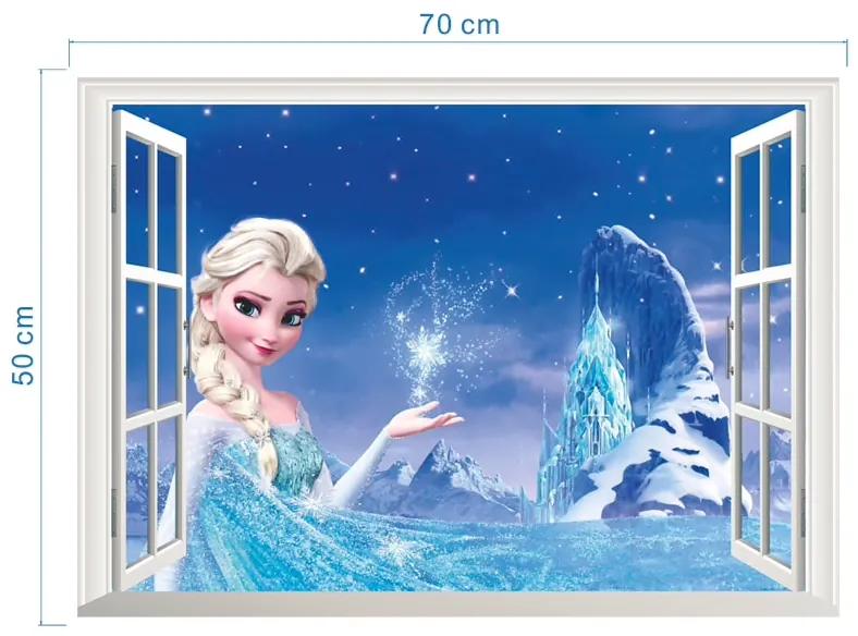 Autocolant de perete "Elsa 3D" 50x70 cm