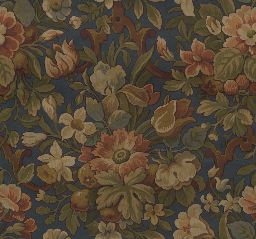 Fototapet, Vintage Flora, Blue, Rebel Walls