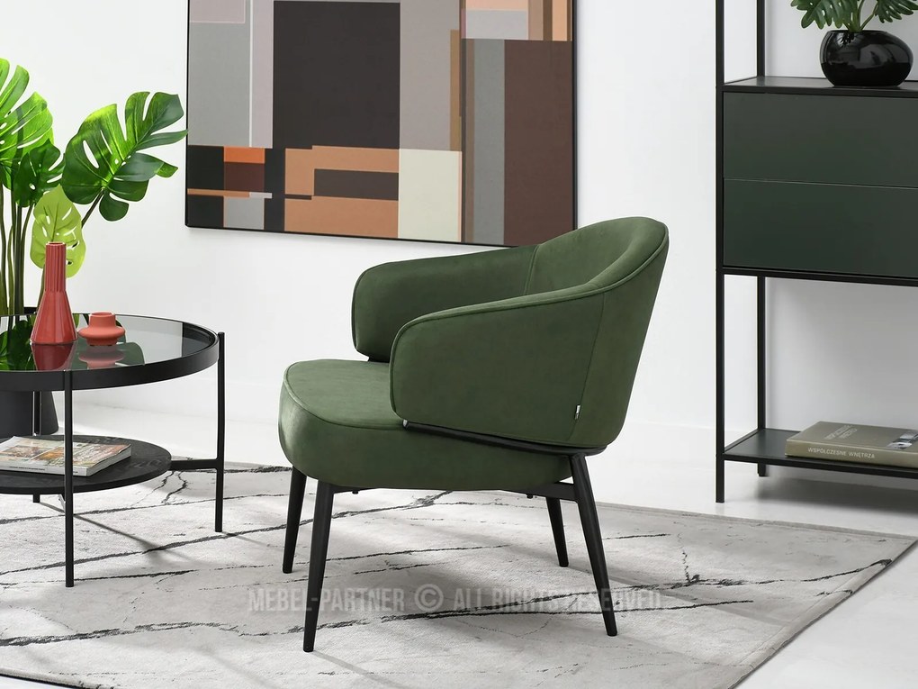 Fotoliu Alfredo (verde + negru). Promo -14%. 1109870