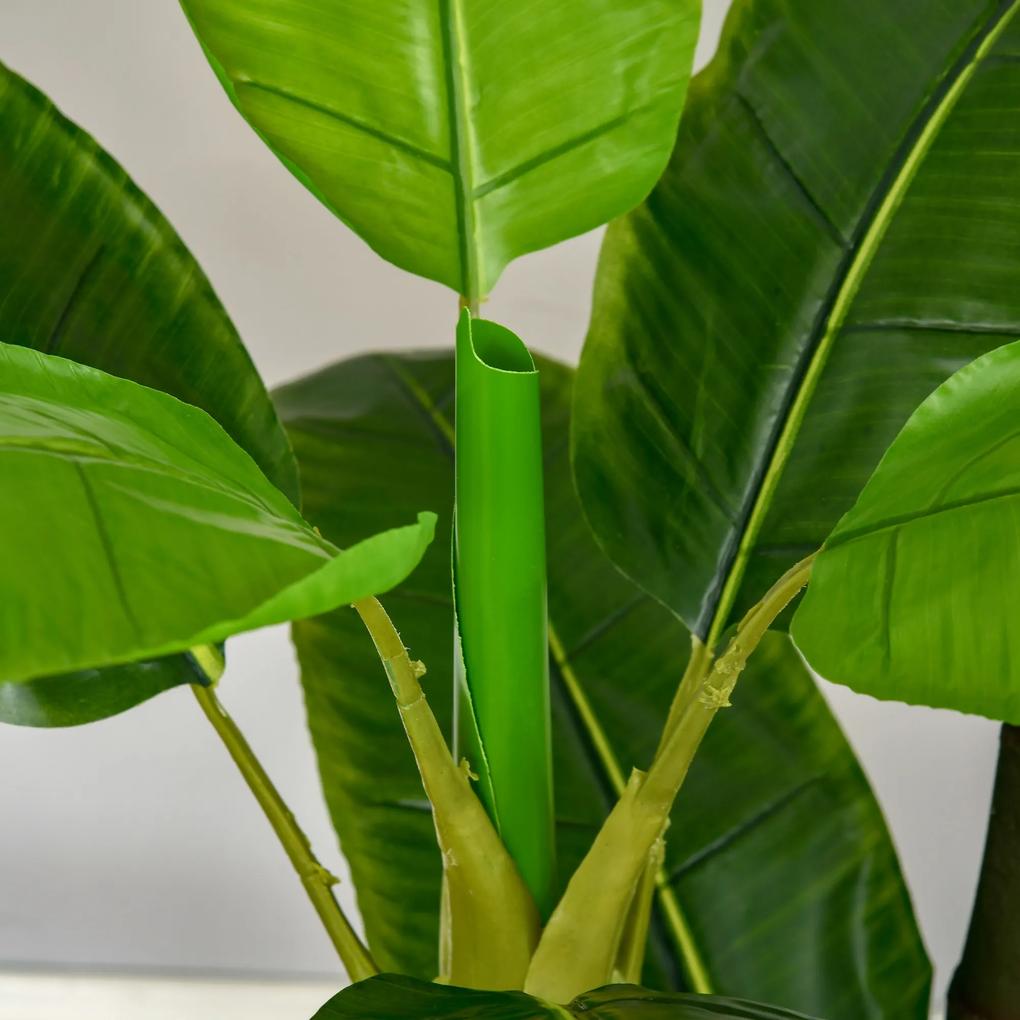 HOMCOM Bananier Planta in Ghiveci Bananier Artificial, Planta Artificiala de Interior si Exterior, 150 cm