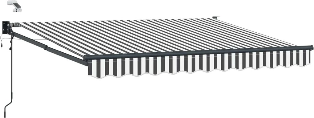 vidaXL Cort electric retractabil Antracit și Alb 3,5 x 2 m