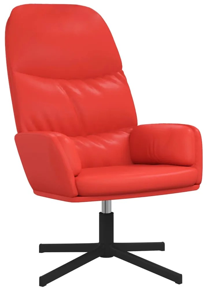 341058 vidaXL Scaun de relaxare, roșu, piele ecologică