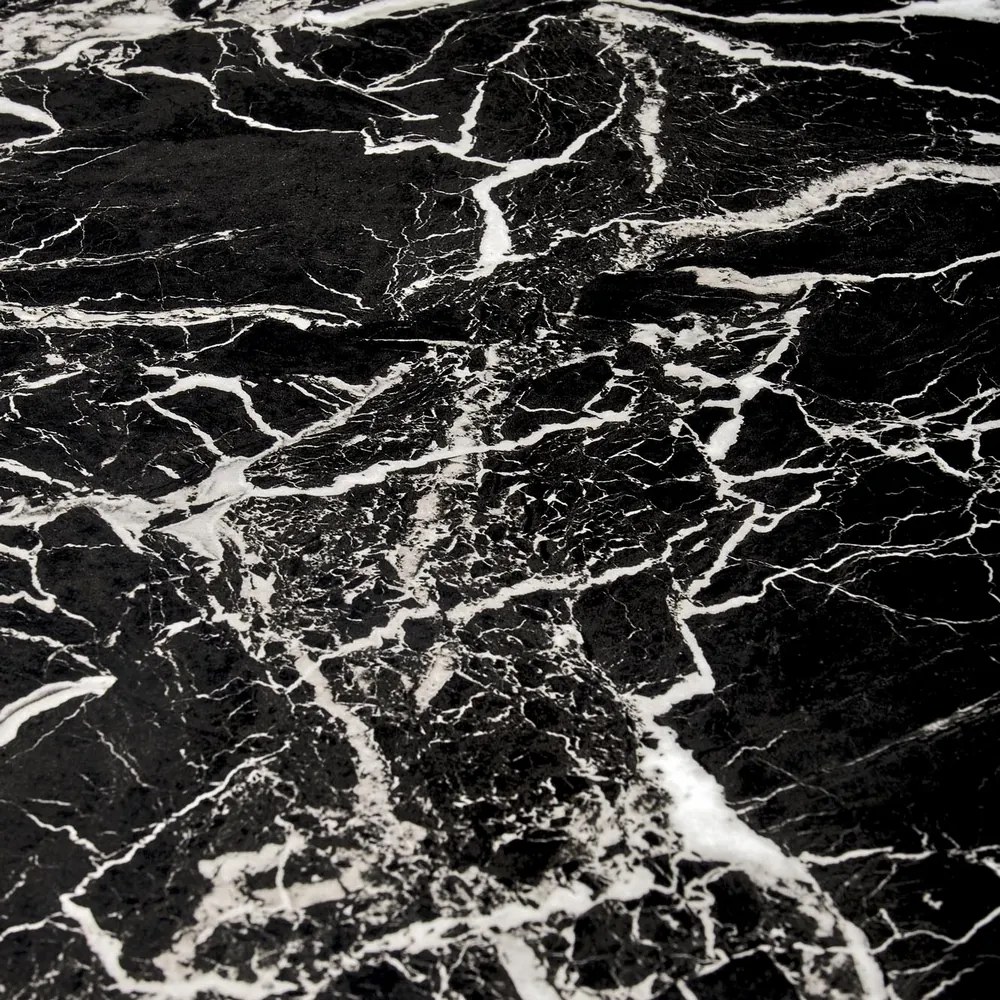 Masa de bucaterie Raymond 2, marmura neagra/aurie