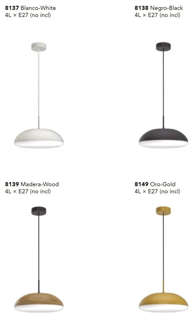 Lustra/Pendul design modern KAZZ 4L alb
