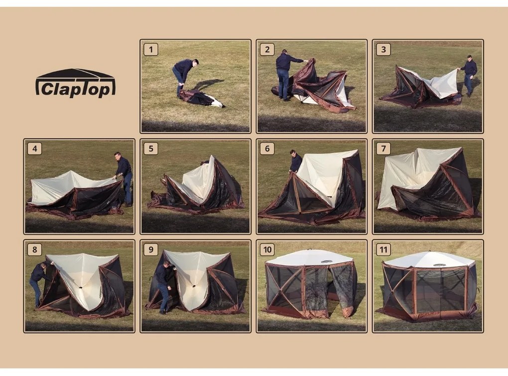 Cort pliabil rapid ClapTop 600