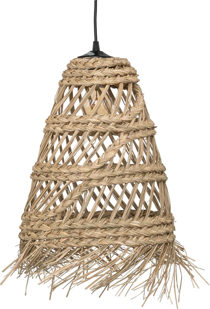 Lustra boho din paie LAHYS, Ø 28 cm