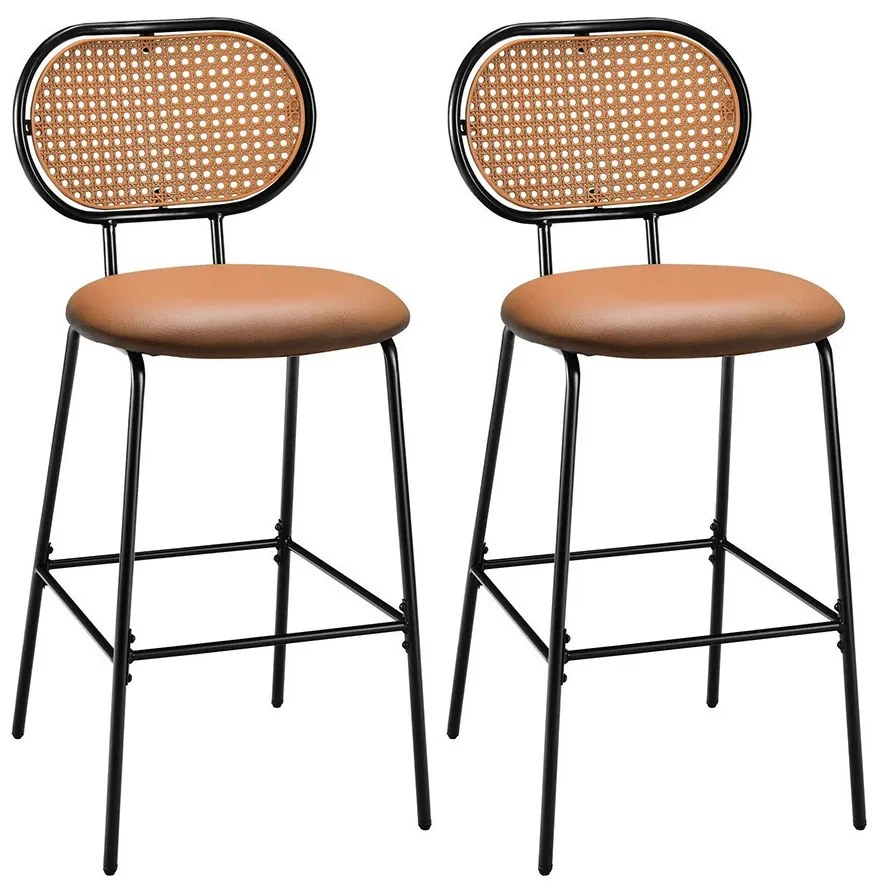 Set de 2 scaune bar maro