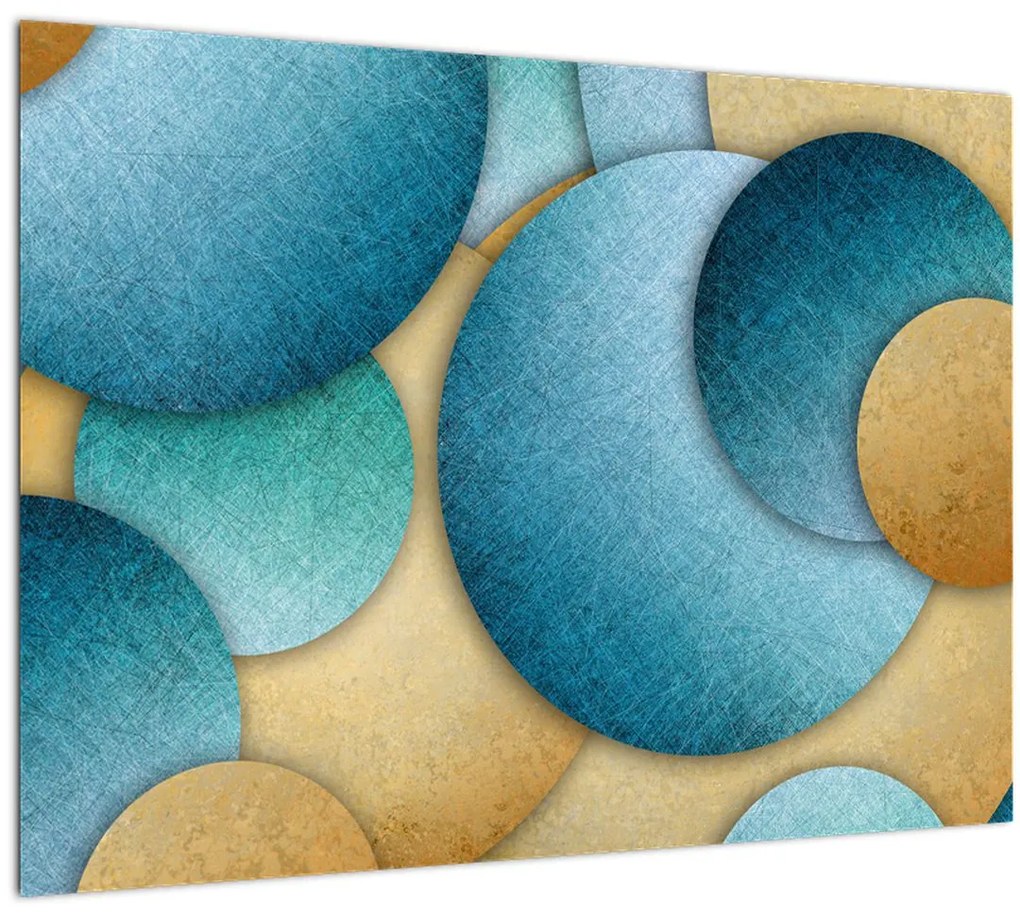 Tablou cu abstracție cercuri (70x50 cm)