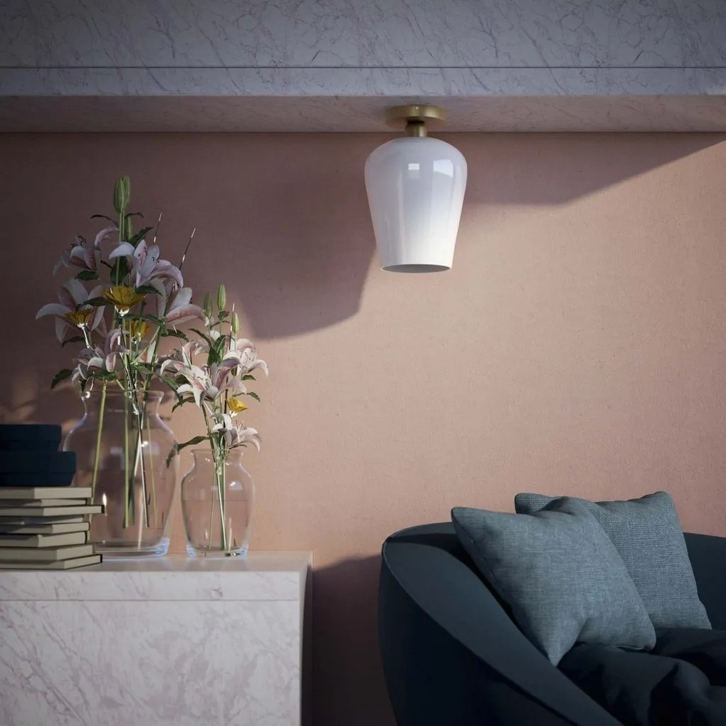 Plafoniera design italian din alama si sticla Talis