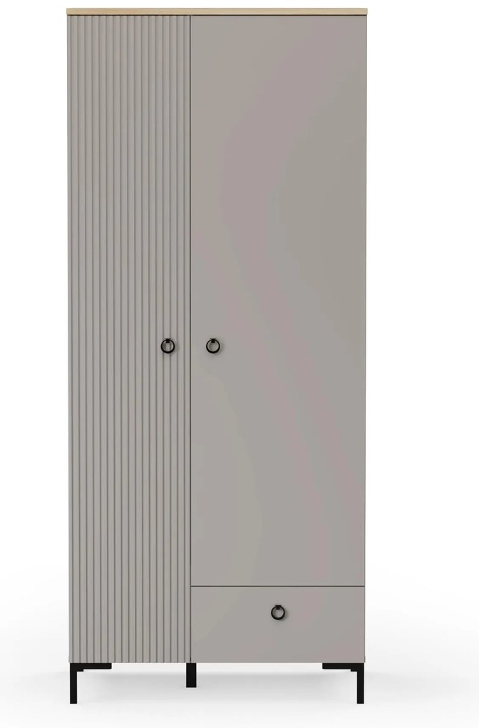 Dulap de haine Demandaron 1 (taupe + stejar silverjack). 1116801