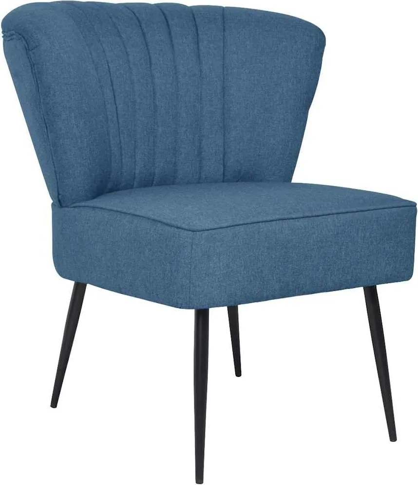 vidaXL Scaun cocktail, albastru, material textil