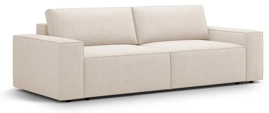 Canapea bej extensibilă cu tapițerie din țesătură bouclé 247 cm Jodie – Micadoni Home