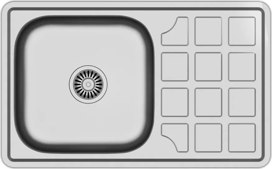 Chiuveta inox incastrata Quadron Pop Louis 111 inox satinat 78x48 cm