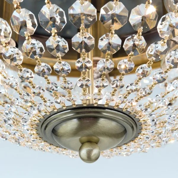 Plafonieră de cristal Orion DLU 1840/47 PLAFOND 6xE27/40W/230V d. 47 cm bronz