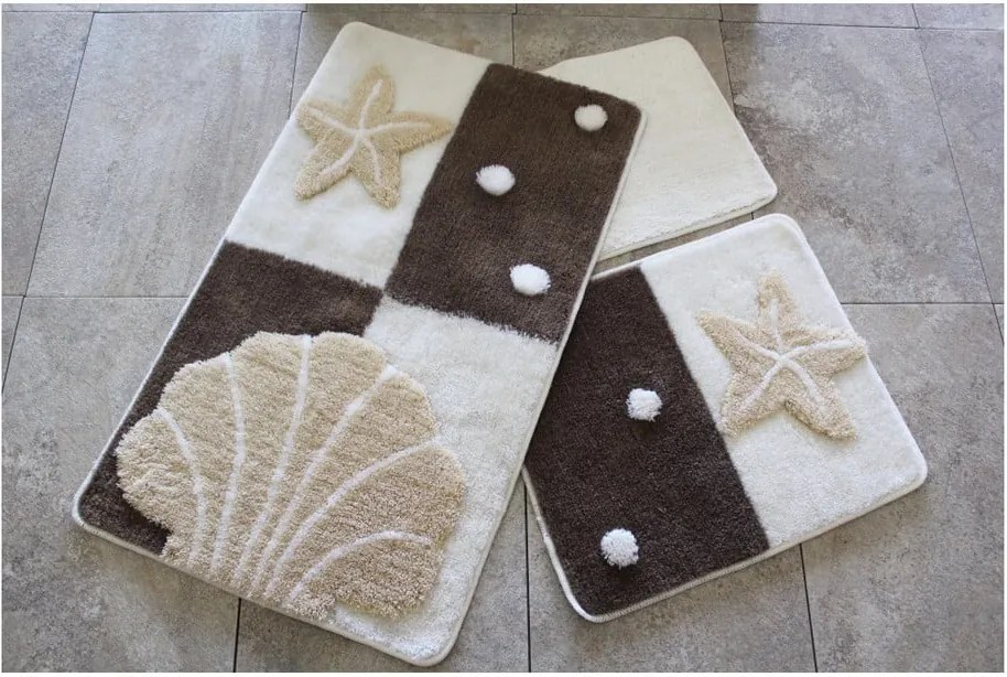 Set 3 covorașe de baie Confetti Bathmats Yildy