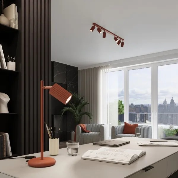 Spot Sollux SL.1642 KARBON 6xGU10/10W/230V roșu