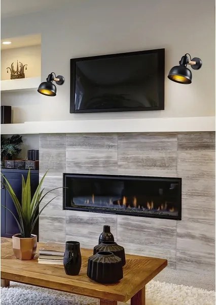 Spot de perete RENO 1xE27/40W/230V negru