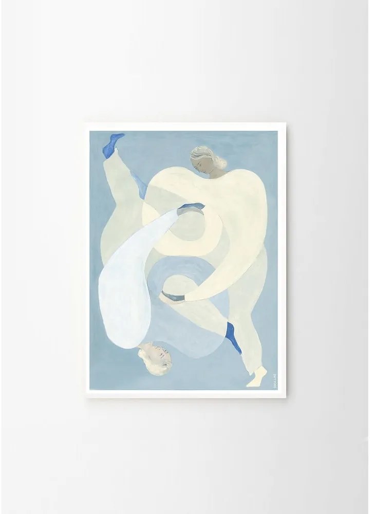 Poster 70x100 cm Hold You - Blue – Sofia Lind – The Poster Club