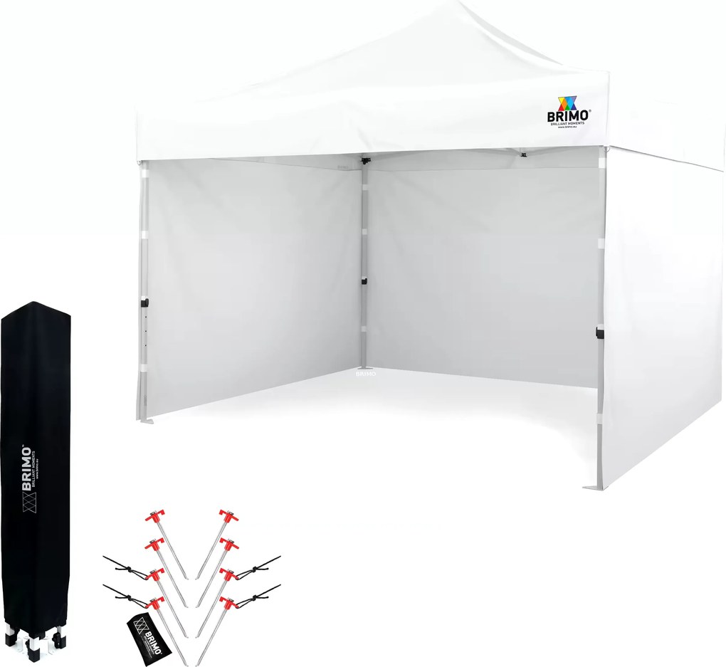 Cortină pliabilă 3x3m pentru Sărbători: Protecție impermeabilă și Asamblare rapidă - cu 3 pereți - Alb