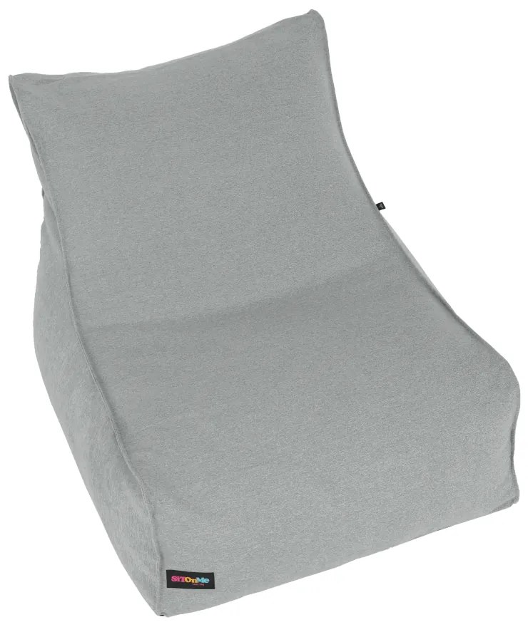 Fotoliu tip sac, material textil gri deschis, EGALEO